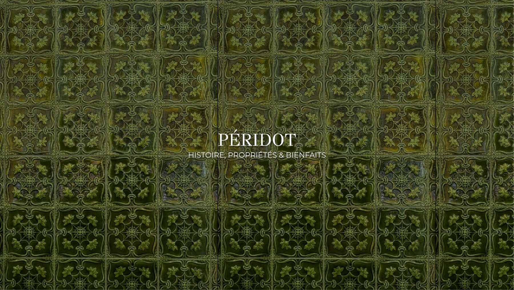 Péridot : guide gémologique complet, propriétés et bijoux | Sharing Bijoux