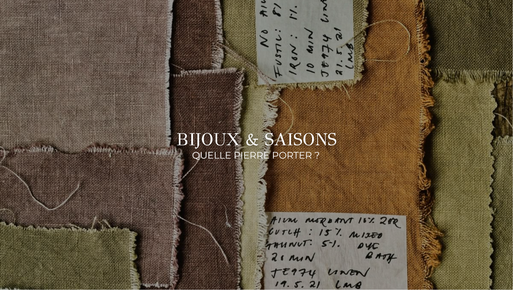 Bijoux et saisons : quelle pierre porter par saison ?