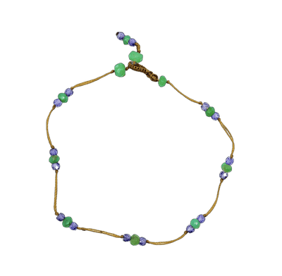 Armband T.Bee Duo - Chrysopras & Veilchen - Tabakfaden
