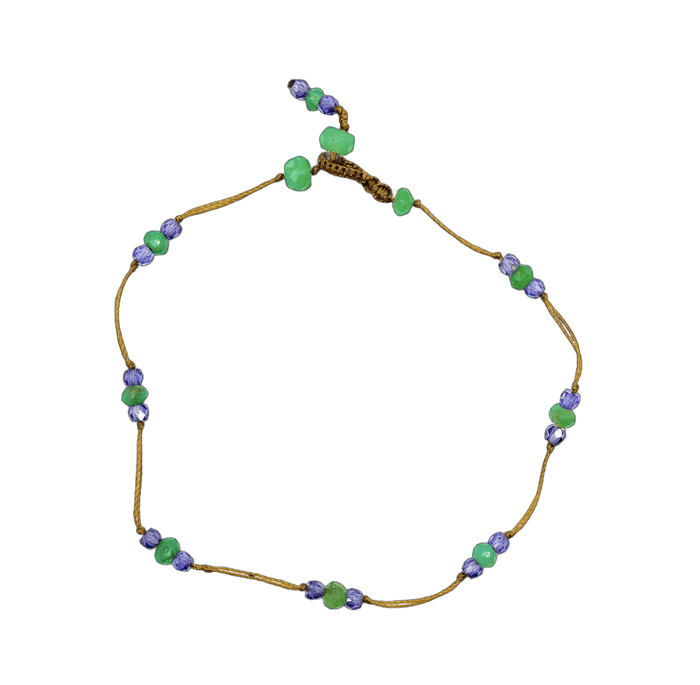 Armband T.Bee Duo - Chrysopras & Veilchen - Tabakfaden