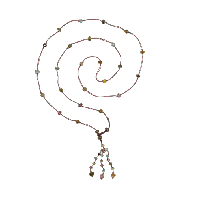 Sautoir Holy Tourmaline - Fil Prune