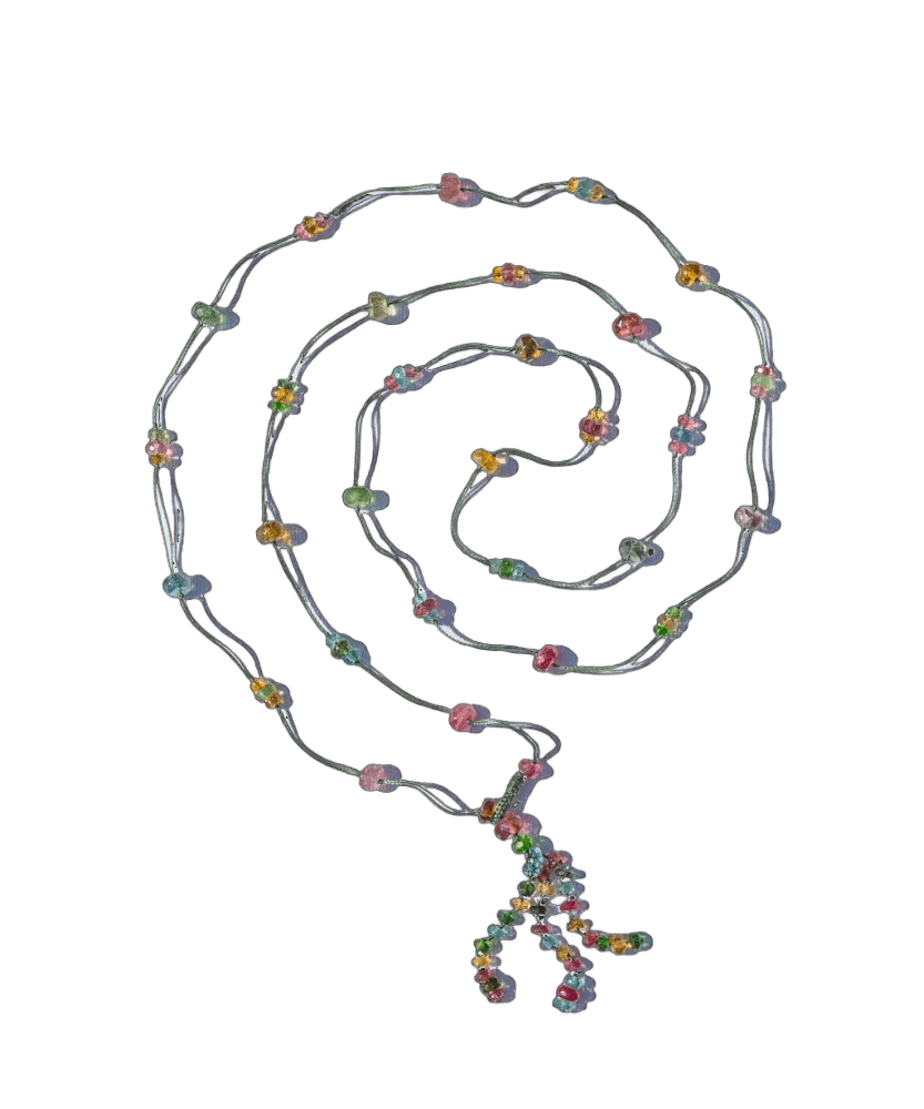 Sautoir Holy Tourmaline - Green Thread Necklace