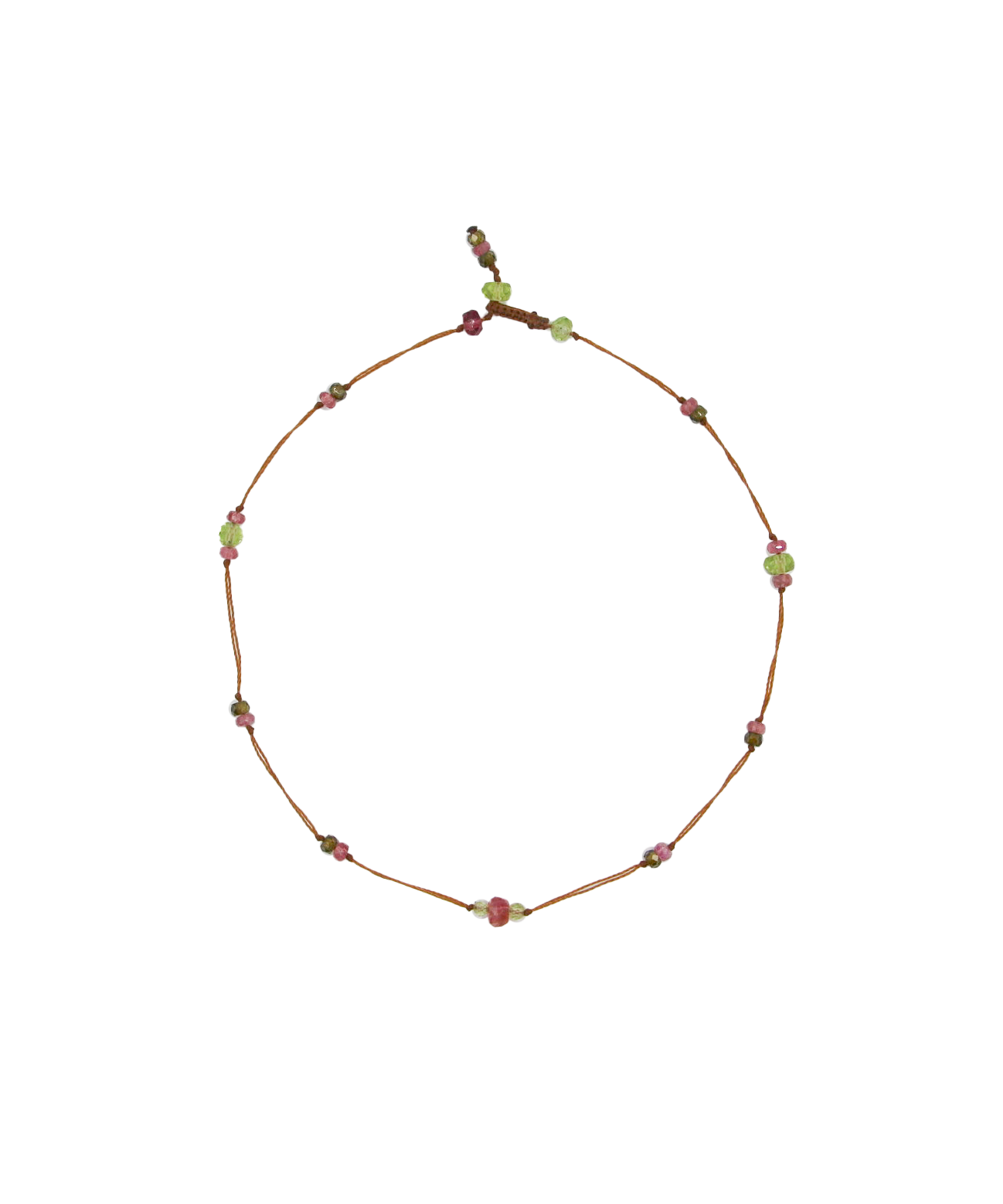 Anky Duo Peridot &amp; Pink Tourmaline - Tobacco Thread