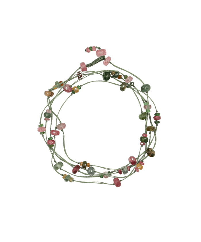 Collier & Bracelet Laly Tourmalines - Fil Vert