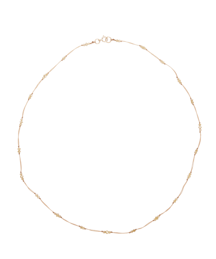 Collier Court / Bracelet 2 tours Diamants Jaunes