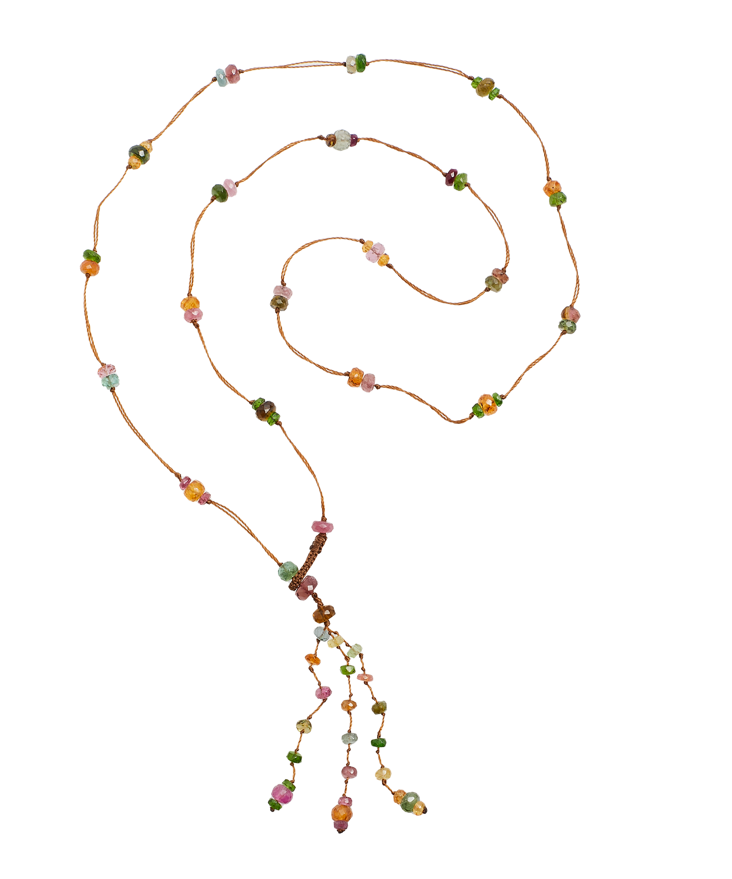 Holy Tourmaline Necklace - Tobacco Thread