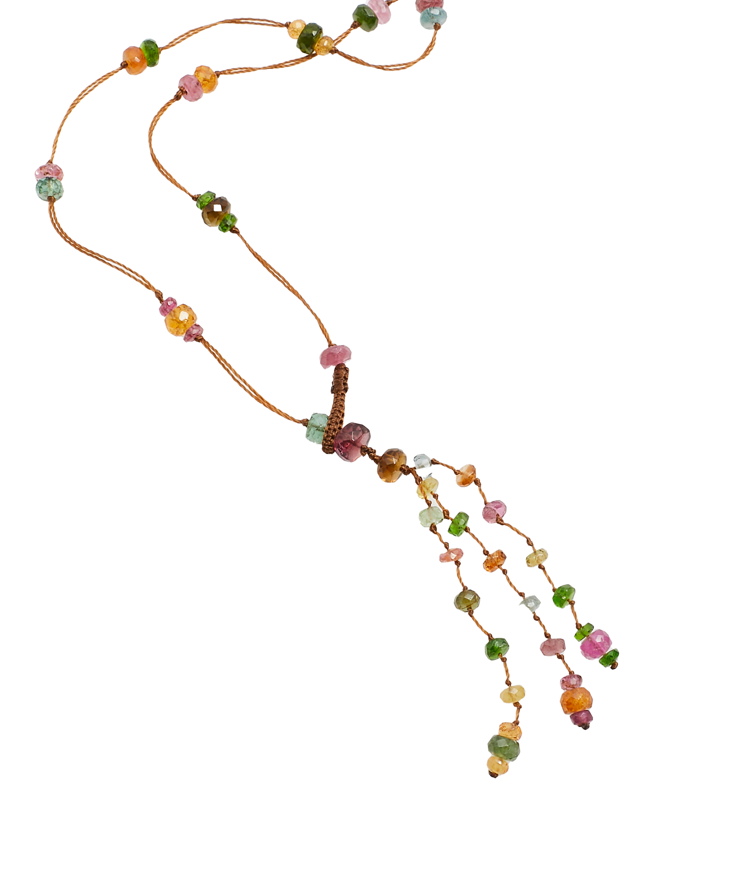 Holy Tourmaline Necklace - Tobacco Thread