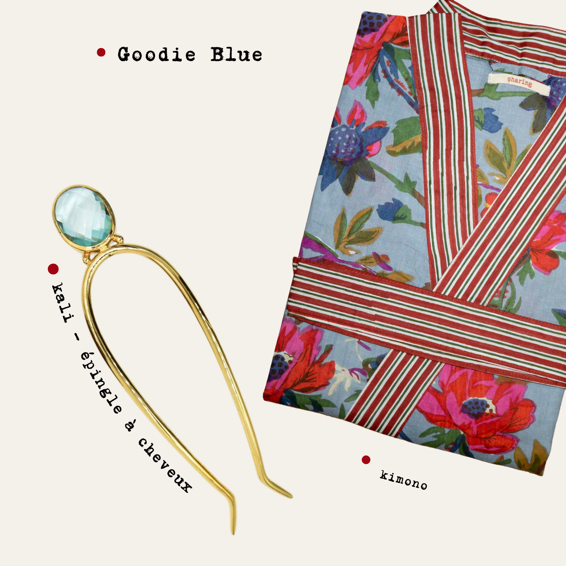 Summer Goodies - Goodie Blue - Kimono Bleu Pigeon & Kali Aigue Marine