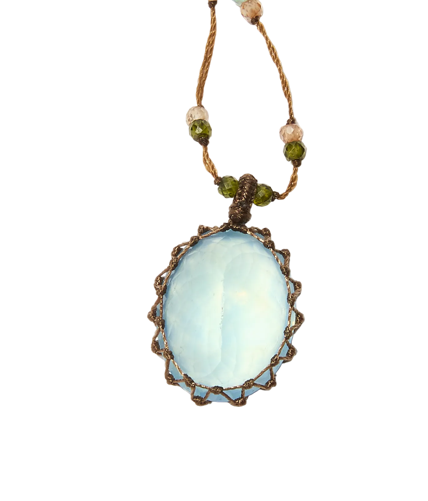 Collier & Armband Loopy Duo - Rosenquarze & Huhn - Kirschenfaden