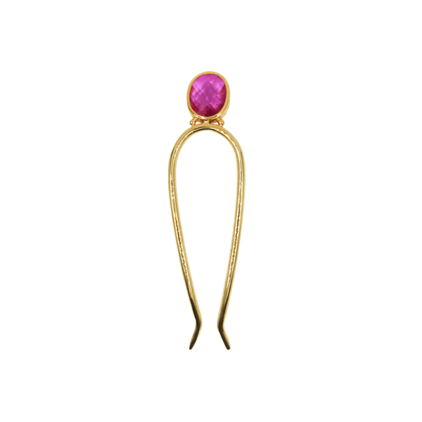 Épingle à cheveux Kali Pink Indian Glass