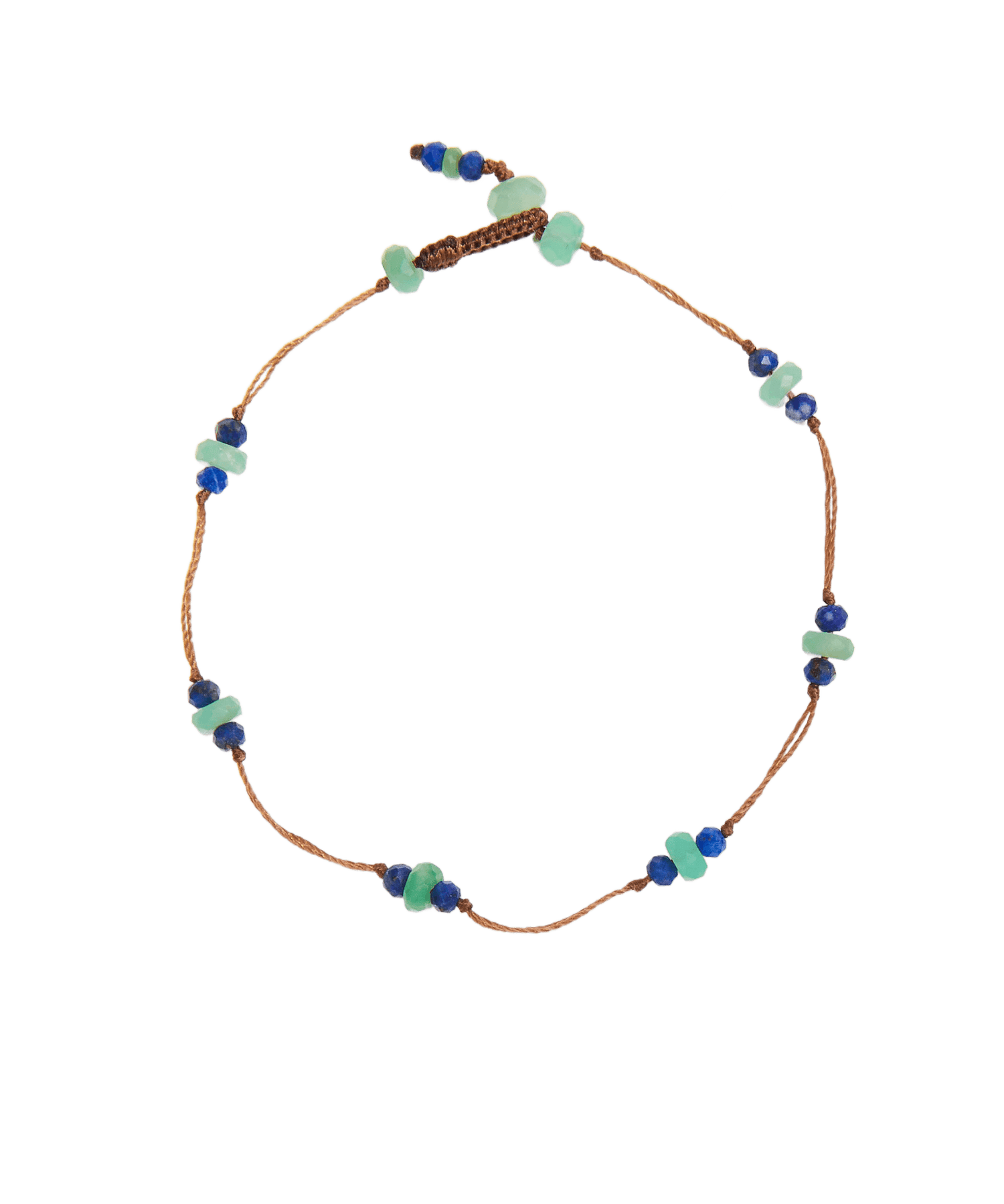 Bracelet T.bee Sharing en Chrysoprase, fil tabac