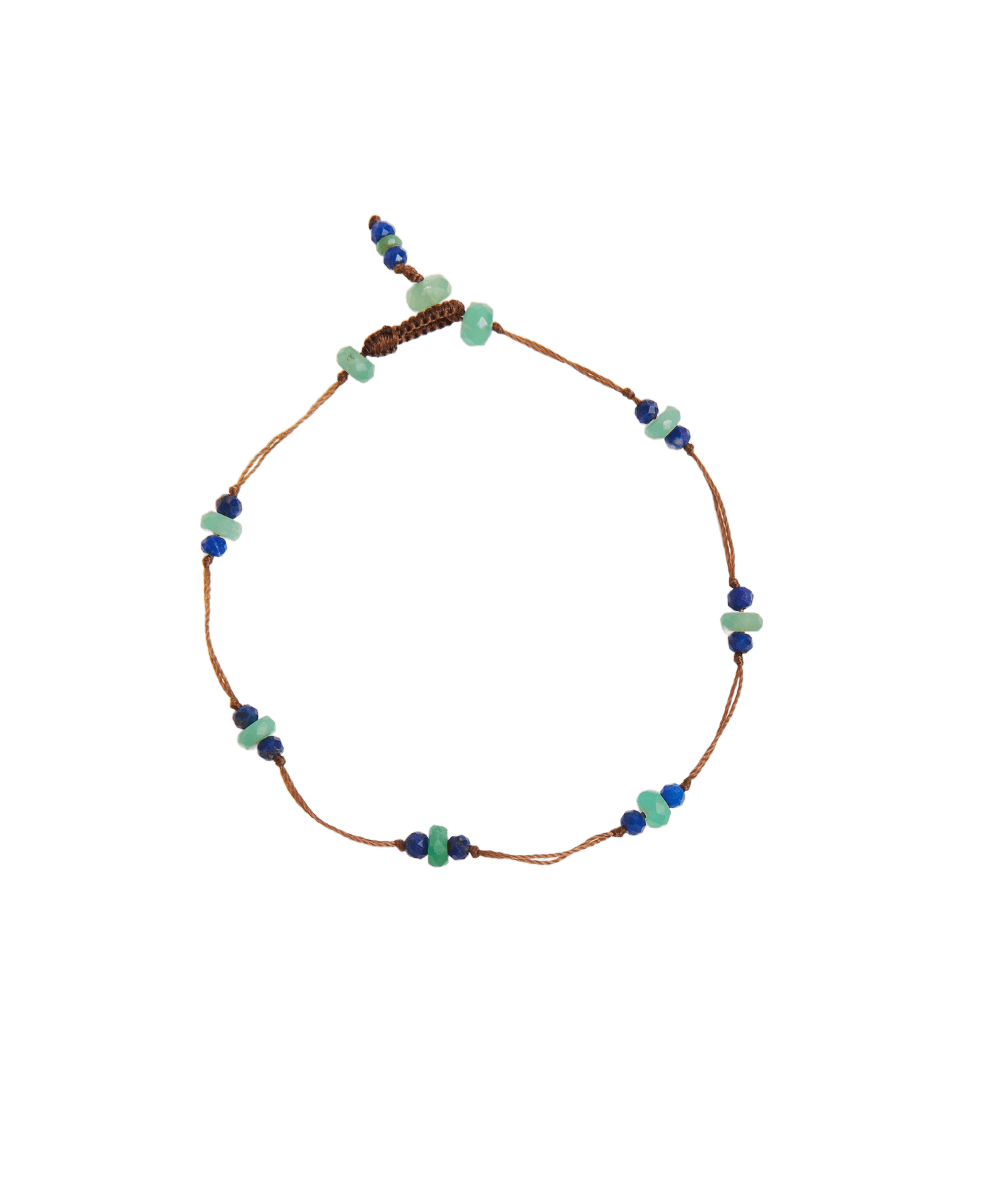 Bracelet T.bee Sharing en Chrysoprase, fil tabac