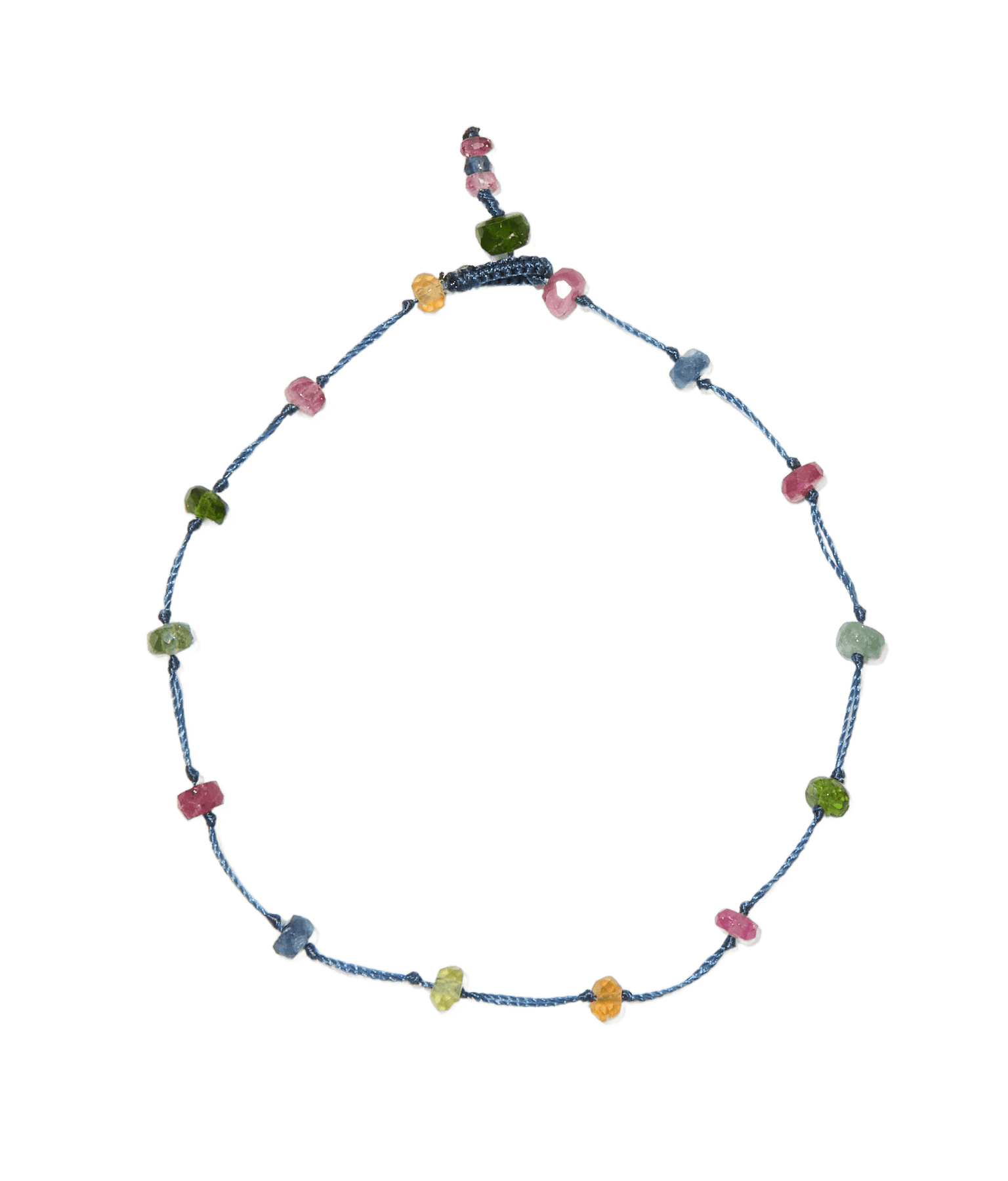 Bracelet T.bee Sharing en Rubis, fil bleu