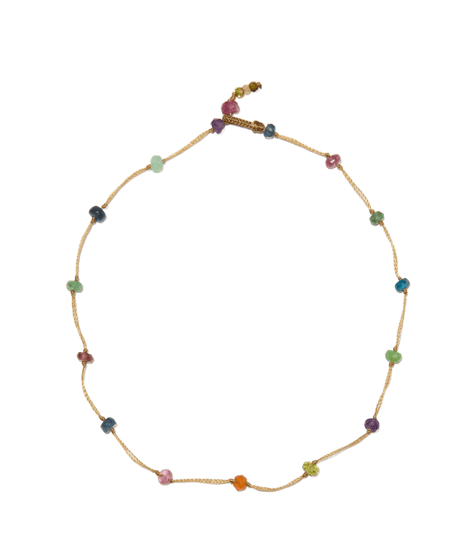 Bracelet de Cheville Anky Sharing en Cornaline, fil beige, 27 cm
