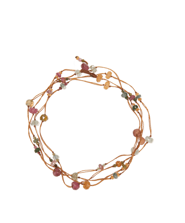 Necklace & Bracelet Laly Tourmalines - Tobacco Thread