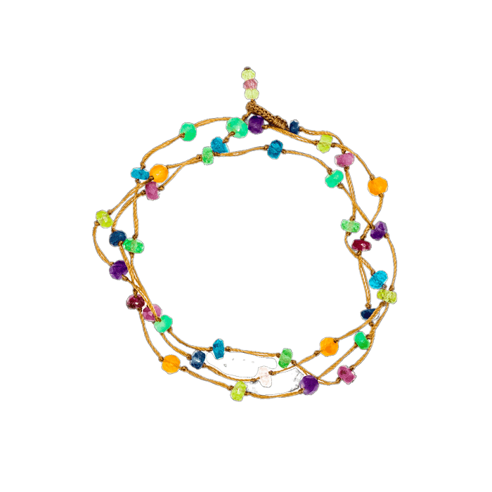 Collier & Bracelet Loopy Fairy - Cornaline - Fil Tabac