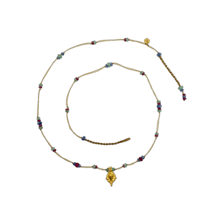 Collier Goldie - Mix Précieux - Fil Beige