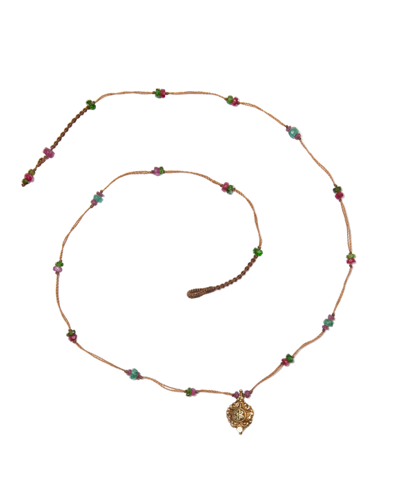 Collier Goldie - Mix Précieux - Fil Tabac