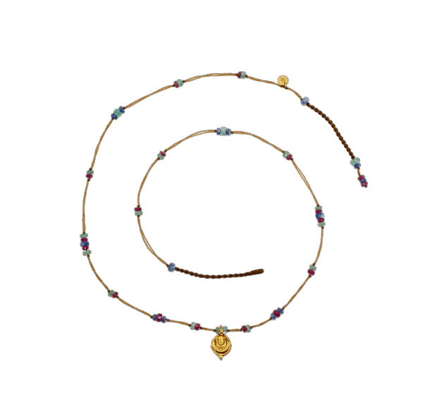 Collier Goldie - Mix Précieux - Fil Tabac