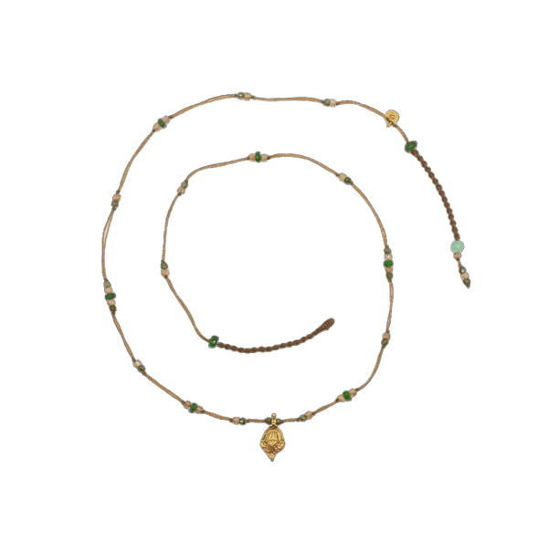Collana Goldie - Mix Tsavorite - Fil Tabac si traduce in: Collana Goldie - Mix Tsavorite - Filo Tabacco