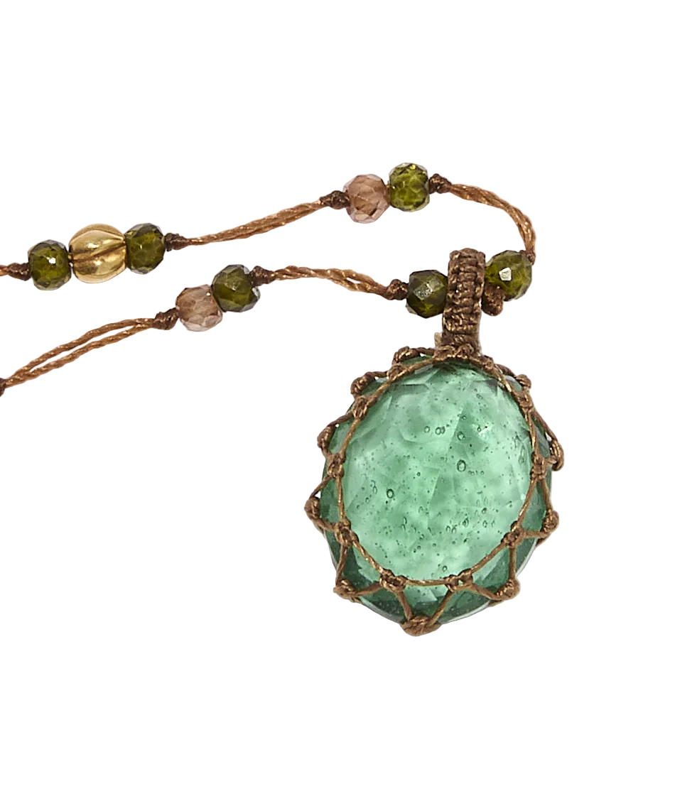 Collier So Precious | Capsule Mini Ancient roman glass - Fil Tabac & Tourmaline