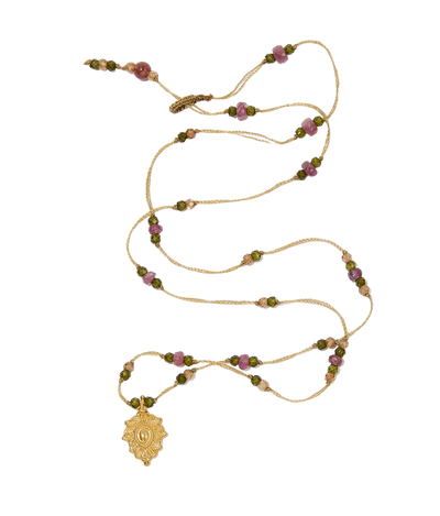 Collier Goldie - Precious Mix - Tobacco Thread Necklace