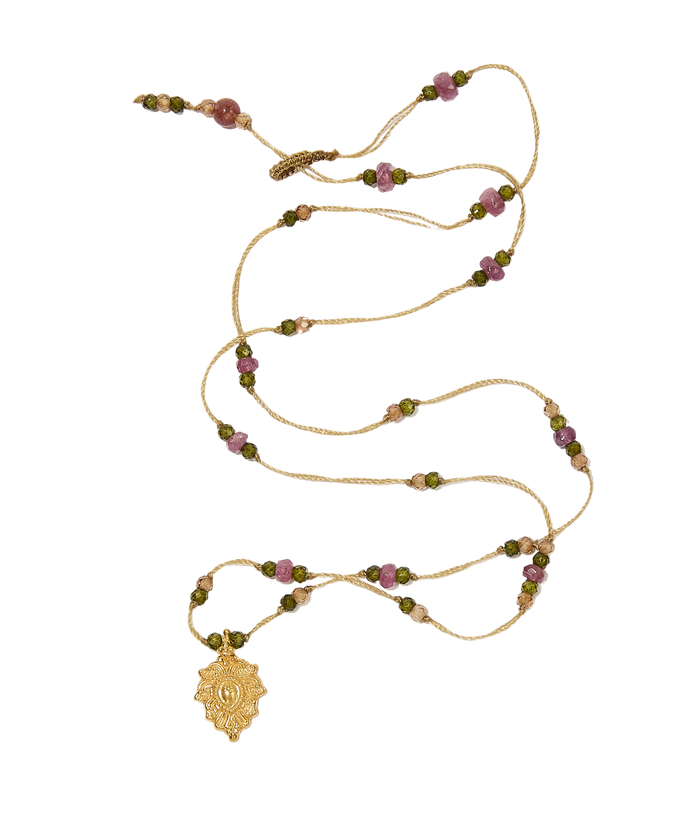 Collier Goldie - Precious Mix - Tobacco Thread Necklace