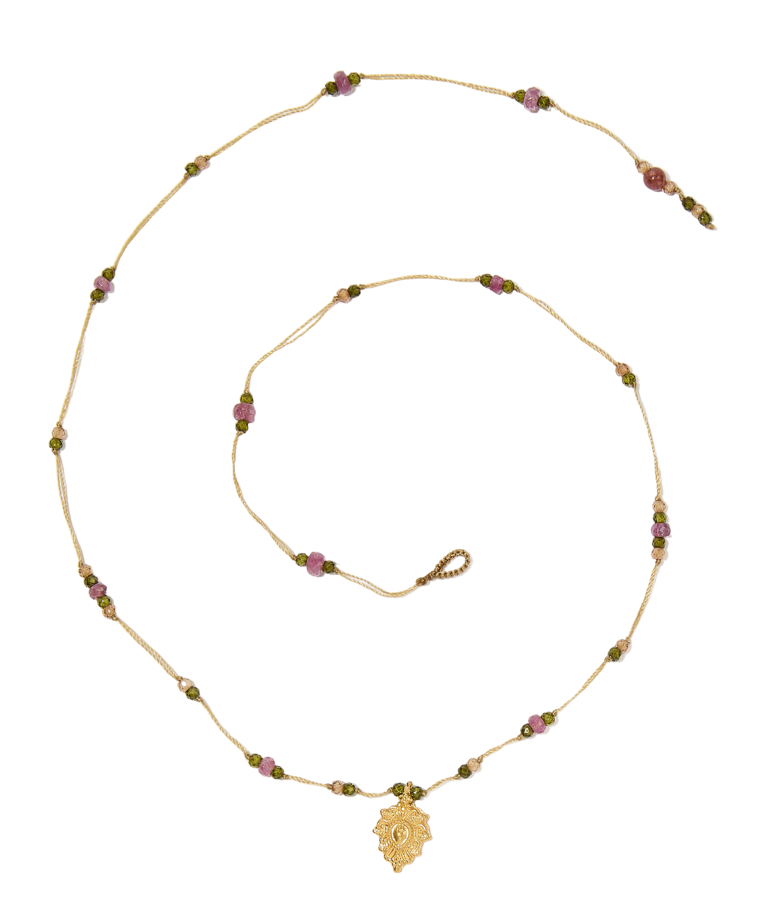 Collier Goldie - Precious Mix - Tobacco Thread Necklace