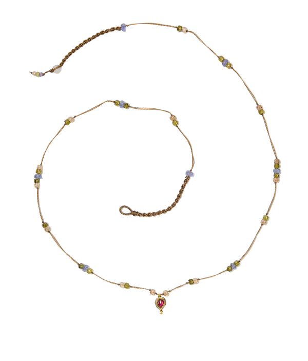 Collier Goldie - Precious Mix - Tobacco Thread Necklace