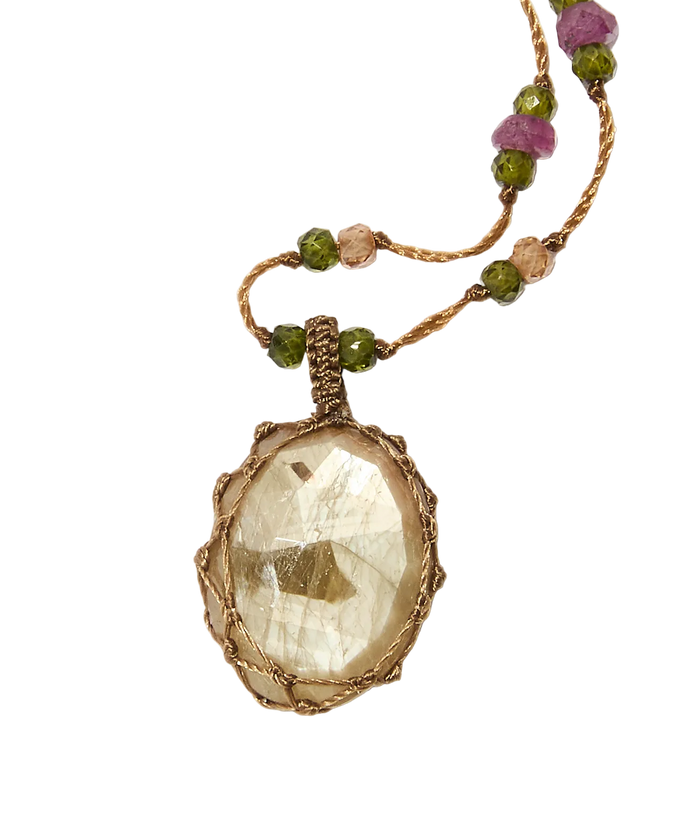 Bracelet T.Bee Fairy - Carnelian - Plum Thread