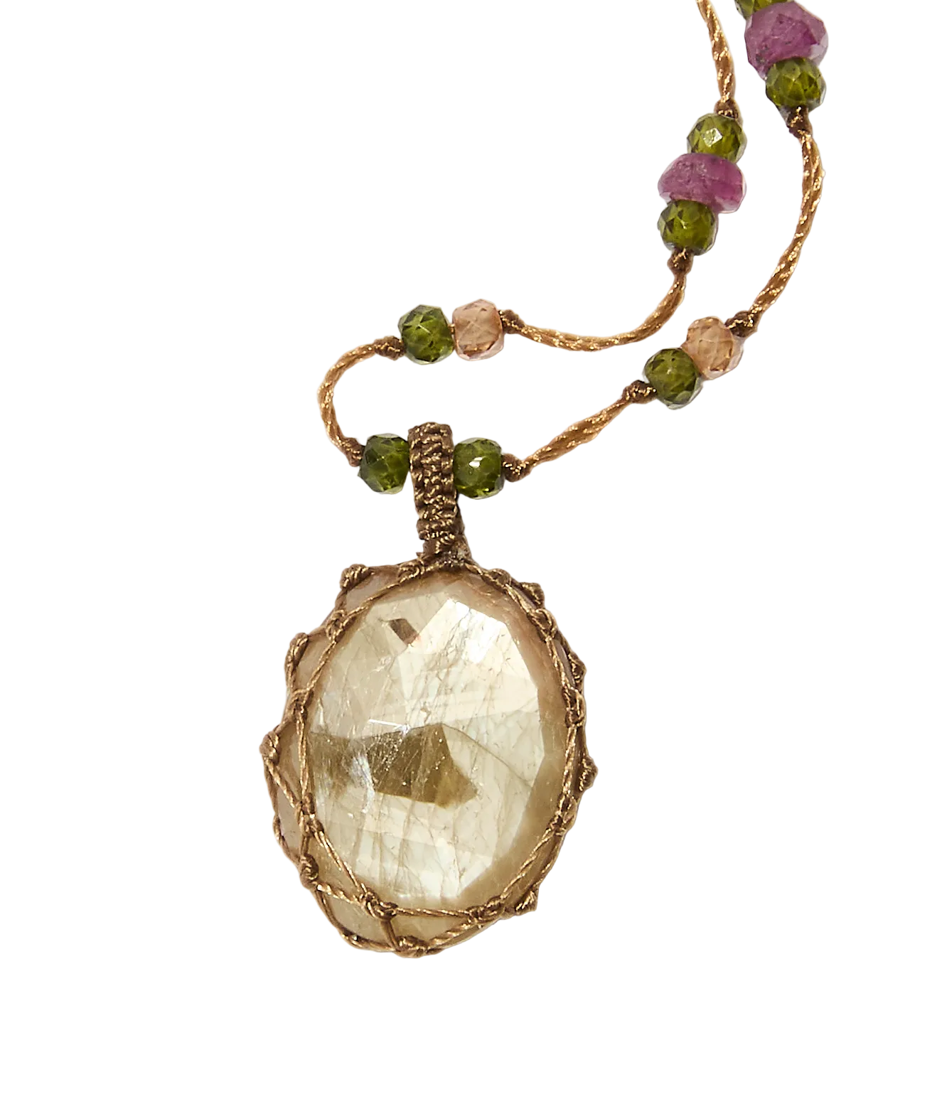 Bracelet T.Bee Fairy - Carnelian - Plum Thread