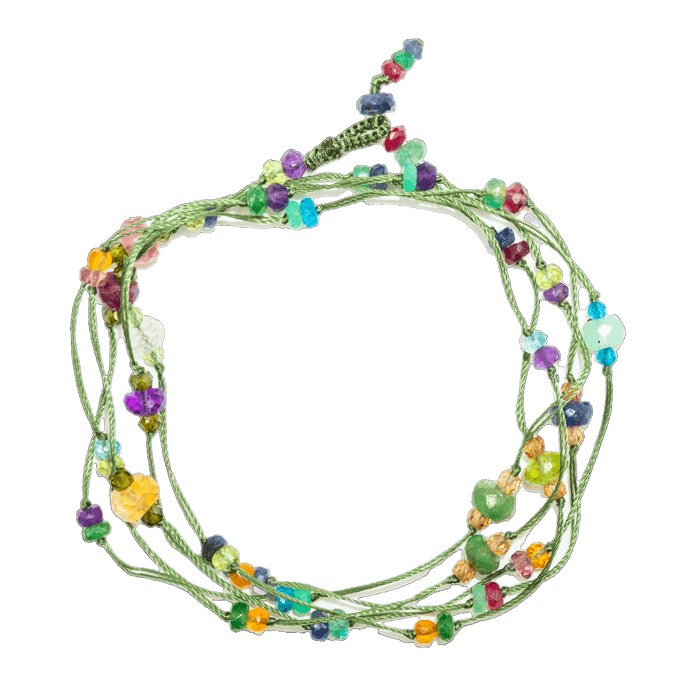 Halskette & Armband Laly Fairy - Grünner Faden