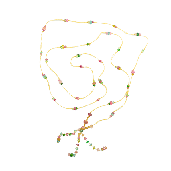Sautoir Holy Tourmaline - Fil Beige