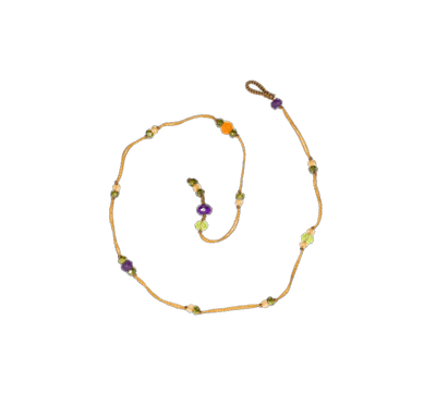 Bracelet de Cheville Anky Sparkly Améthyste - Fil Tabac