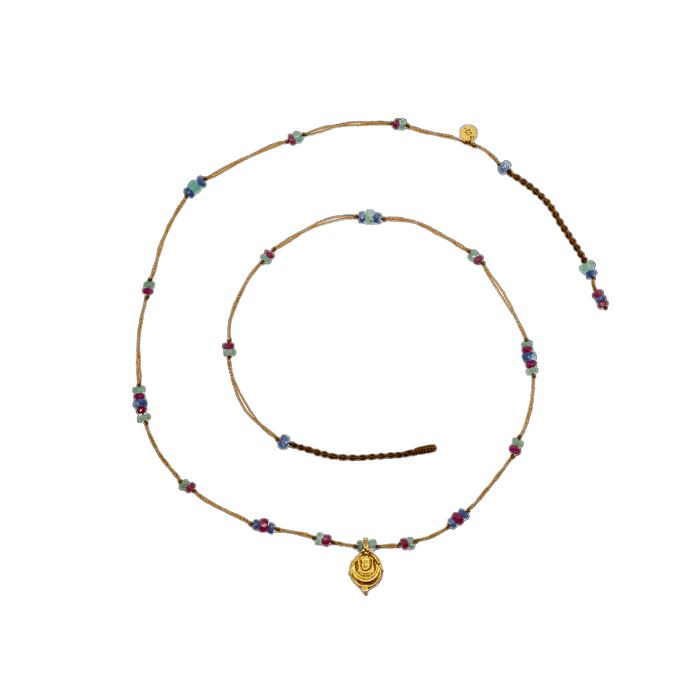 Collier Goldie - Mix Précieux - Fil Tabac