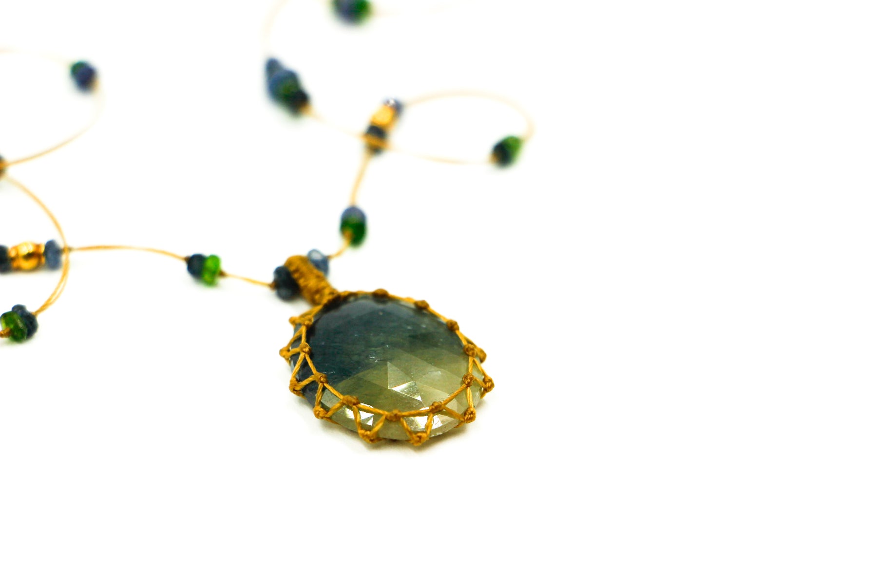 So Precious Short Tibetan Necklace - Brown Corundum