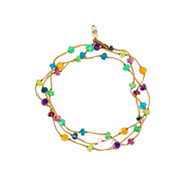 Collier & Bracelet Loopy Fairy - Cornaline - Fil Tabac