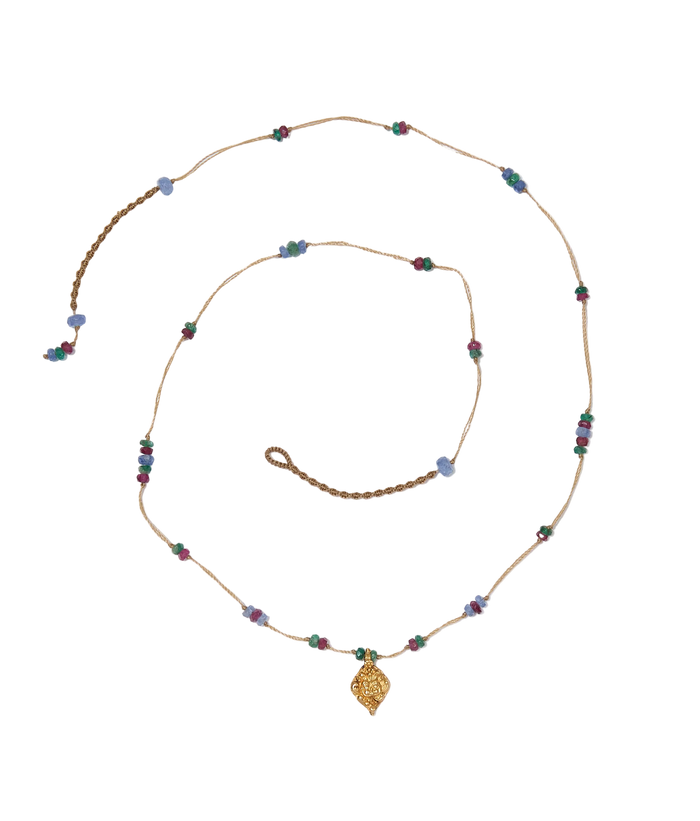 Collier Goldie - Precious Mix - Tobacco Thread Necklace