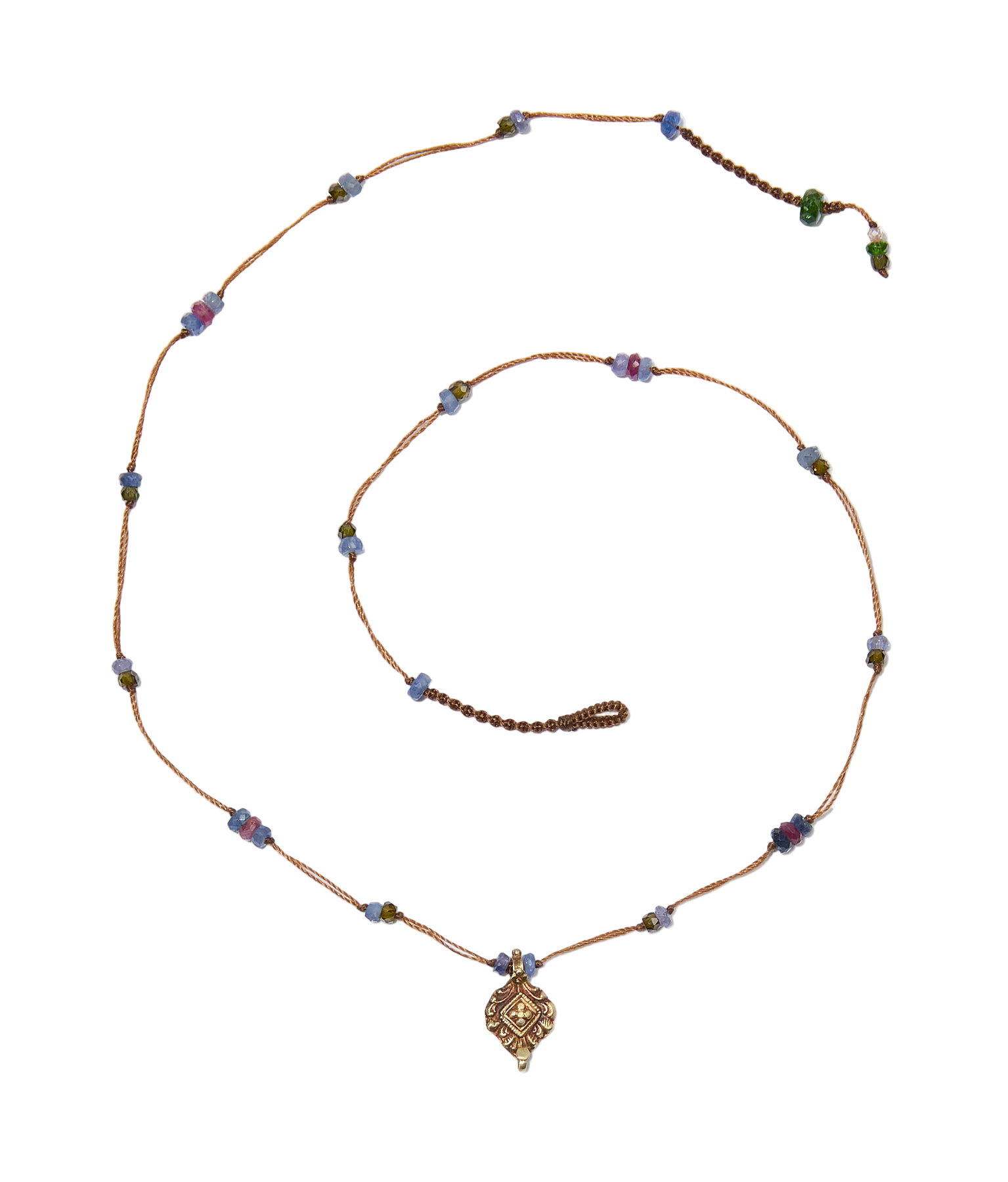 Collier Goldie - Precious Mix - Tobacco Thread Necklace