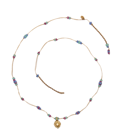 Collier Goldie - Mix Précieux - Fil Beige