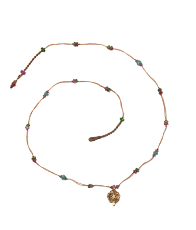 Collier Goldie - Precious Mix - Tobacco Thread Necklace