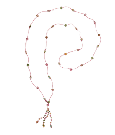 Sautoir Holy Tourmaline - Indian Pink Gold