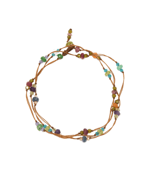 Collier & Bracelet Loopy Sparkly - Fil Tabac