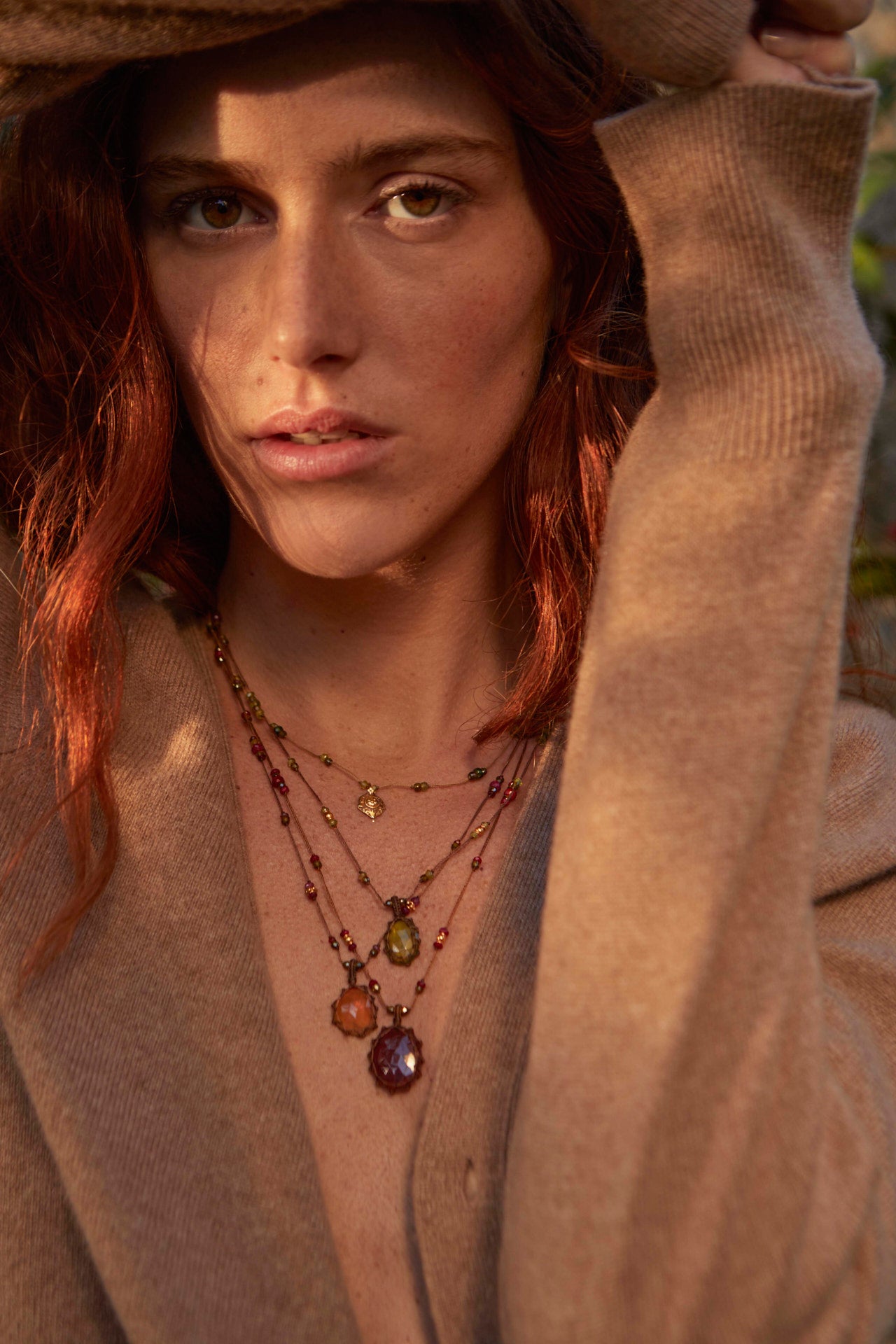 Collier Court Tibétain Améthyste Claire
