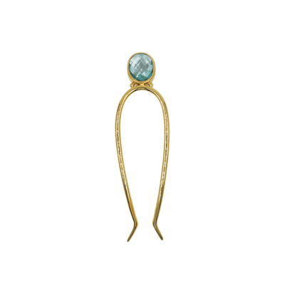 Épingle à cheveux Kali Dublet Aquamarine