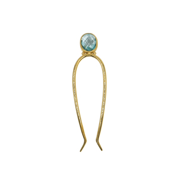 Épingle à cheveux Kali Dublet Aquamarine