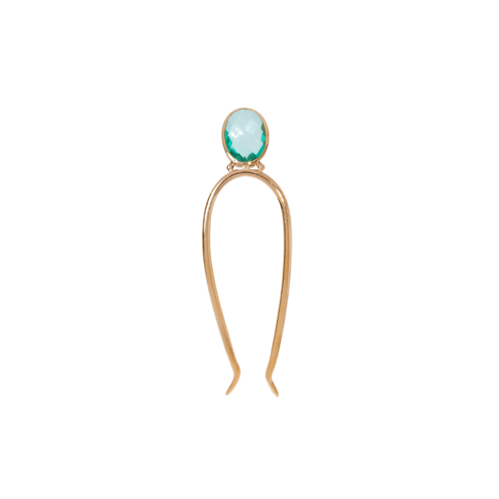 Kali Dublet Emerald Hairpin