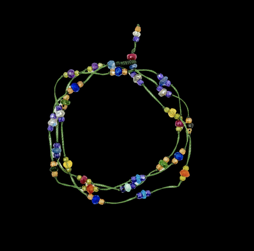 Loopy Sparkly - Green Thread