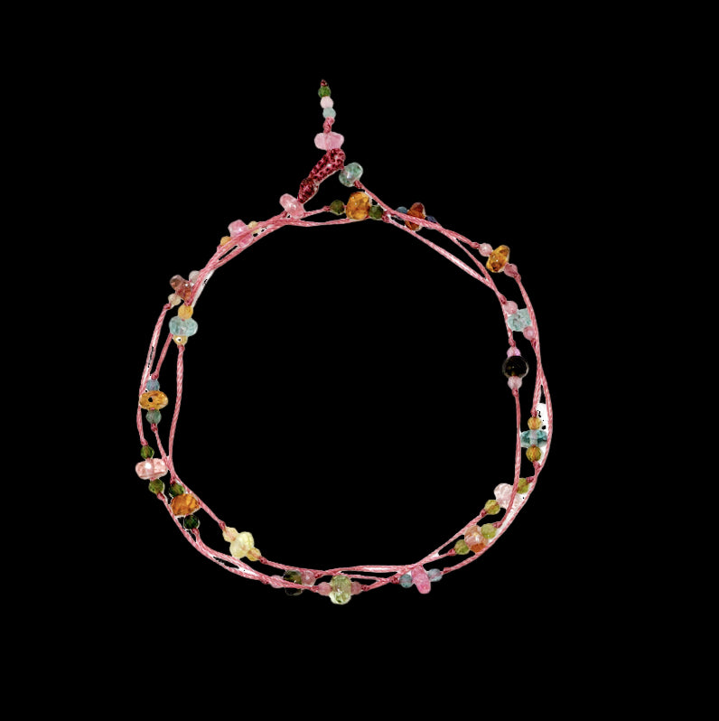 Loopy Tourmalines 3 - Indian Pink Thread